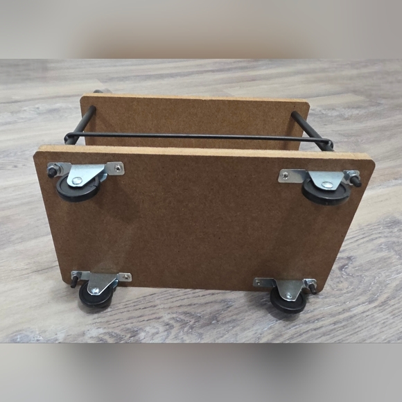 Mini Coffee Bar Cart Two-Tier Wood & Metal Countertop Organizer - New with Tag - Picture 4 of 8